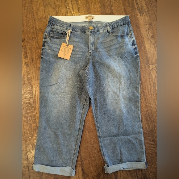 Democracy Women’s Size 22W High Rise Round up Best boyfriend Fit Jeans NWT - Picture 3 of 13